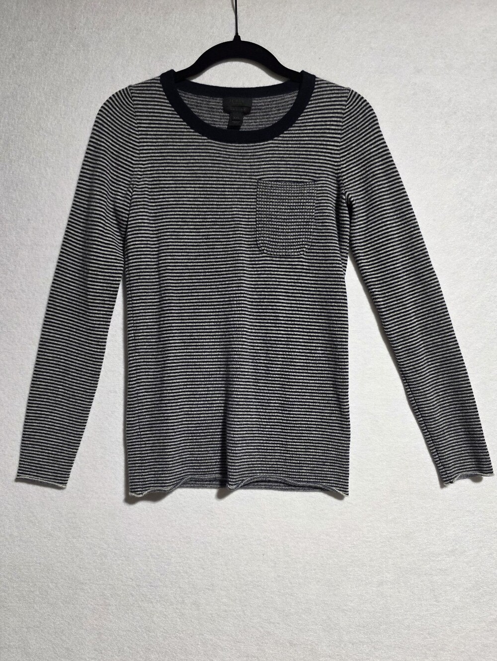 J CREW STRIPED ITALIAN CASHMERE CREW NECK SWEATER SZ XXS